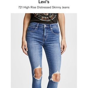 Levi’s 721 high rise skinny jeans